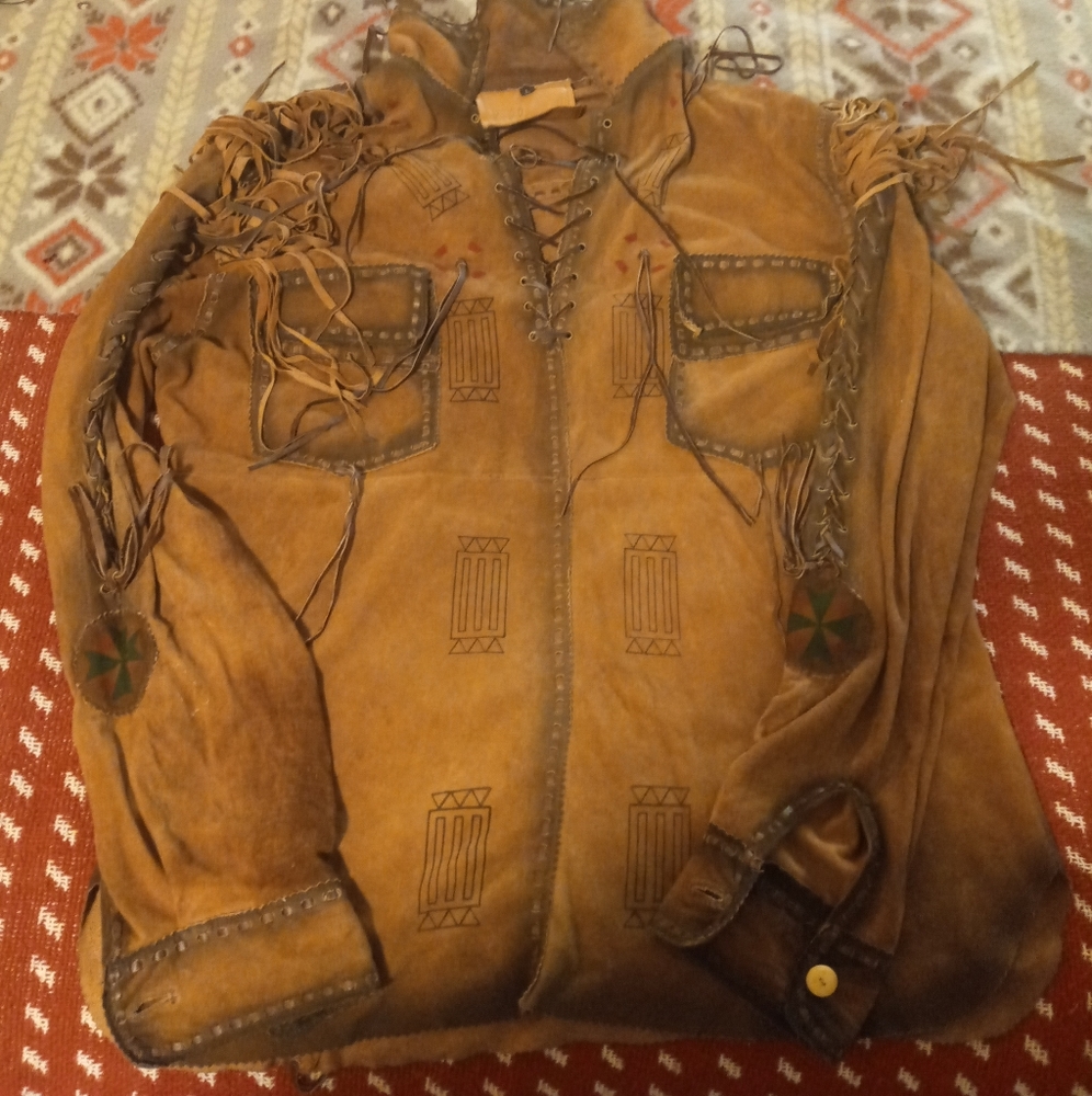 Kobler leather fringe shirt